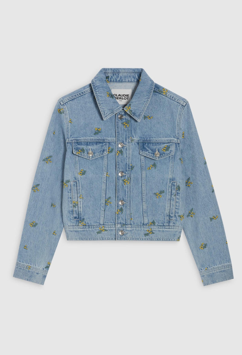 Claudie Pierlot - Blouson Vinobrode - Denim Very Light Blue