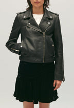 Claudie Pierlot - Blouson Cuir - Club - Noir