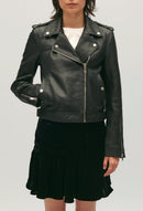 Claudie Pierlot - Blouson Cuir - Club - Noir