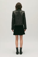 Claudie Pierlot - Blouson Cuir - Club - Noir