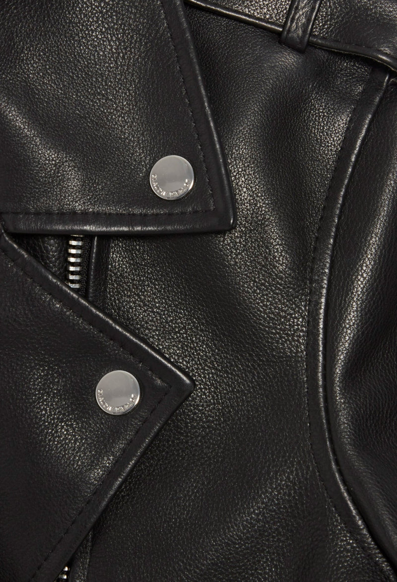 Claudie Pierlot - Blouson Cuir - Club - Noir