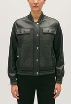 Leather Jacket - Clyde - Two-tone
