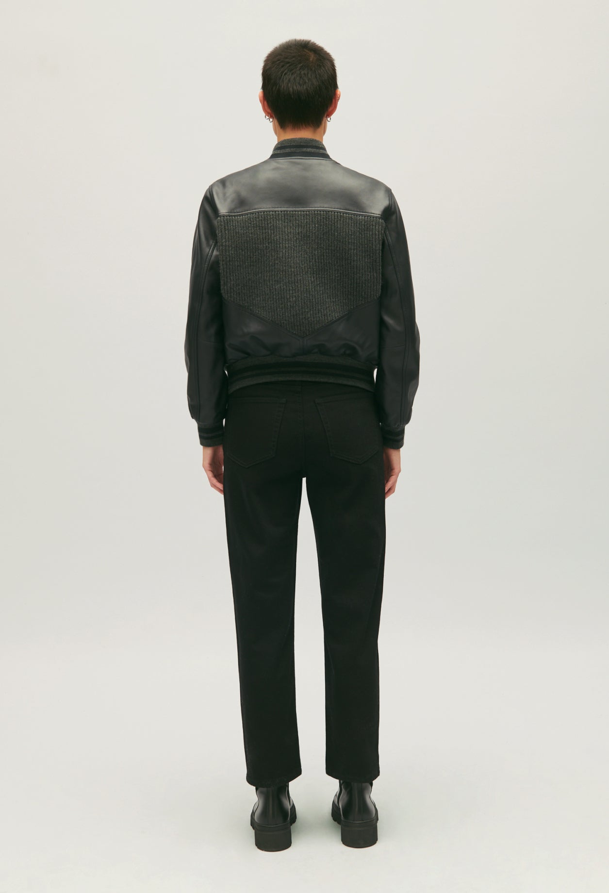 Leather Jacket - Clyde - Two-tone