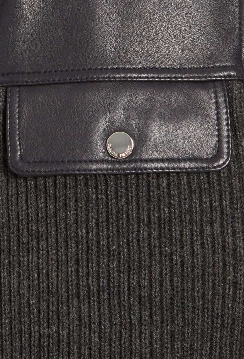 Claudie Pierlot - Blouson Cuir - Clyde - Bicolore