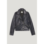 Navy Blue Smooth Leather Jacket