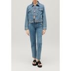 Claudie Pierlot - Chaqueta recta vaquera azul