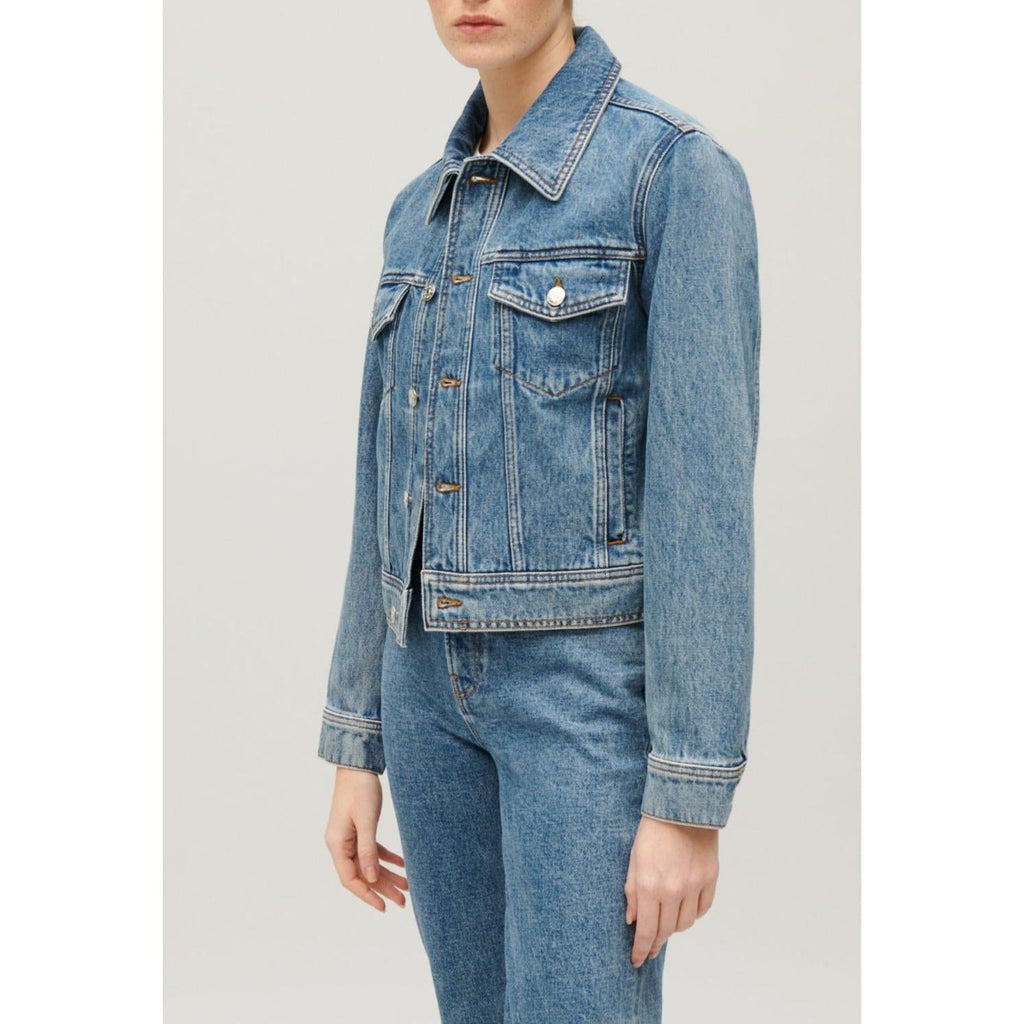 Claudie Pierlot - Chaqueta recta vaquera azul