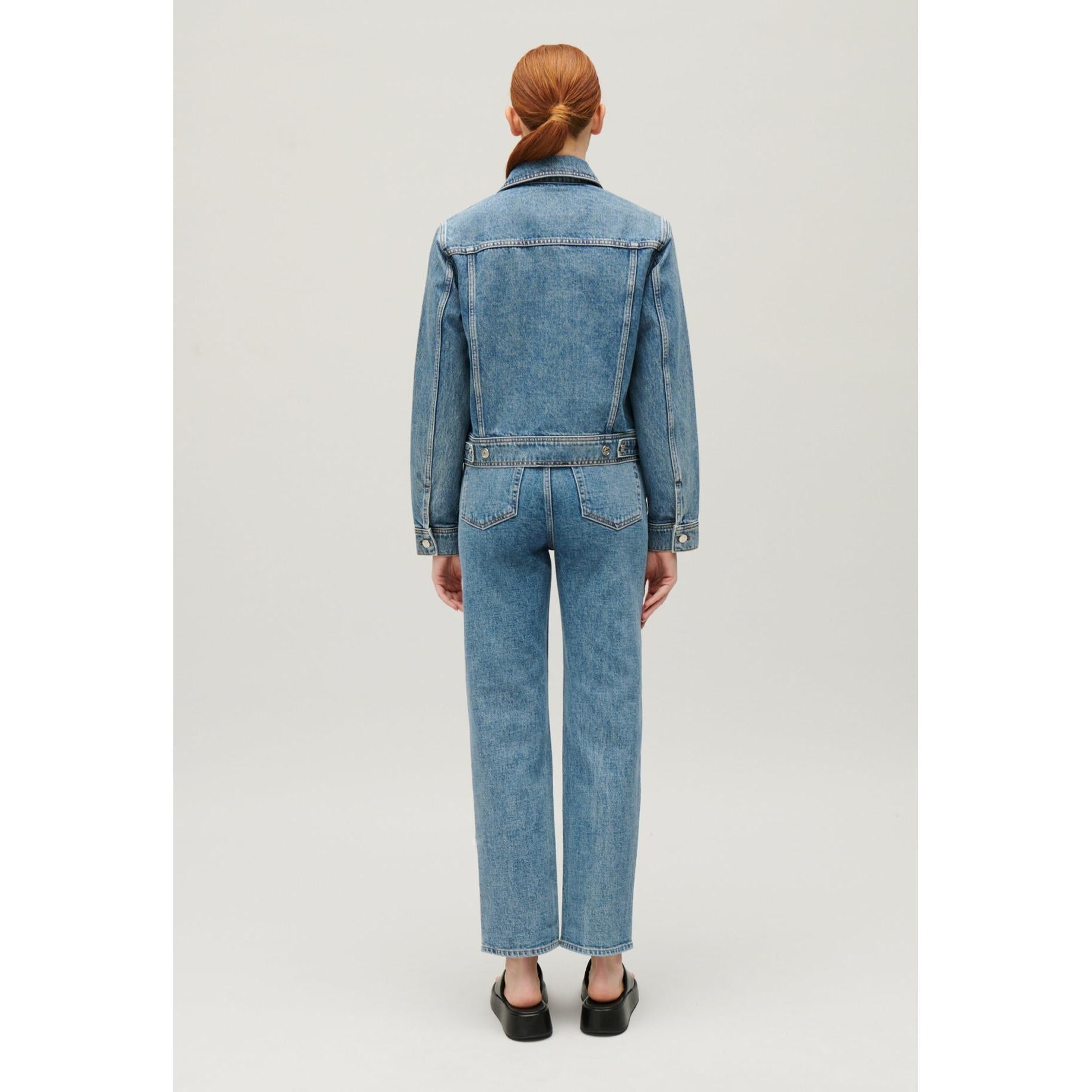 Claudie Pierlot - Chaqueta recta vaquera azul