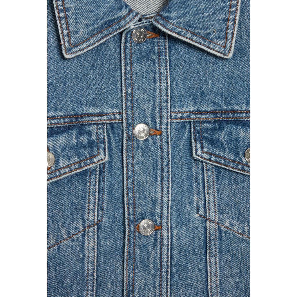 Claudie Pierlot - Chaqueta recta vaquera azul