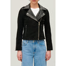 Chaqueta de cuero negra