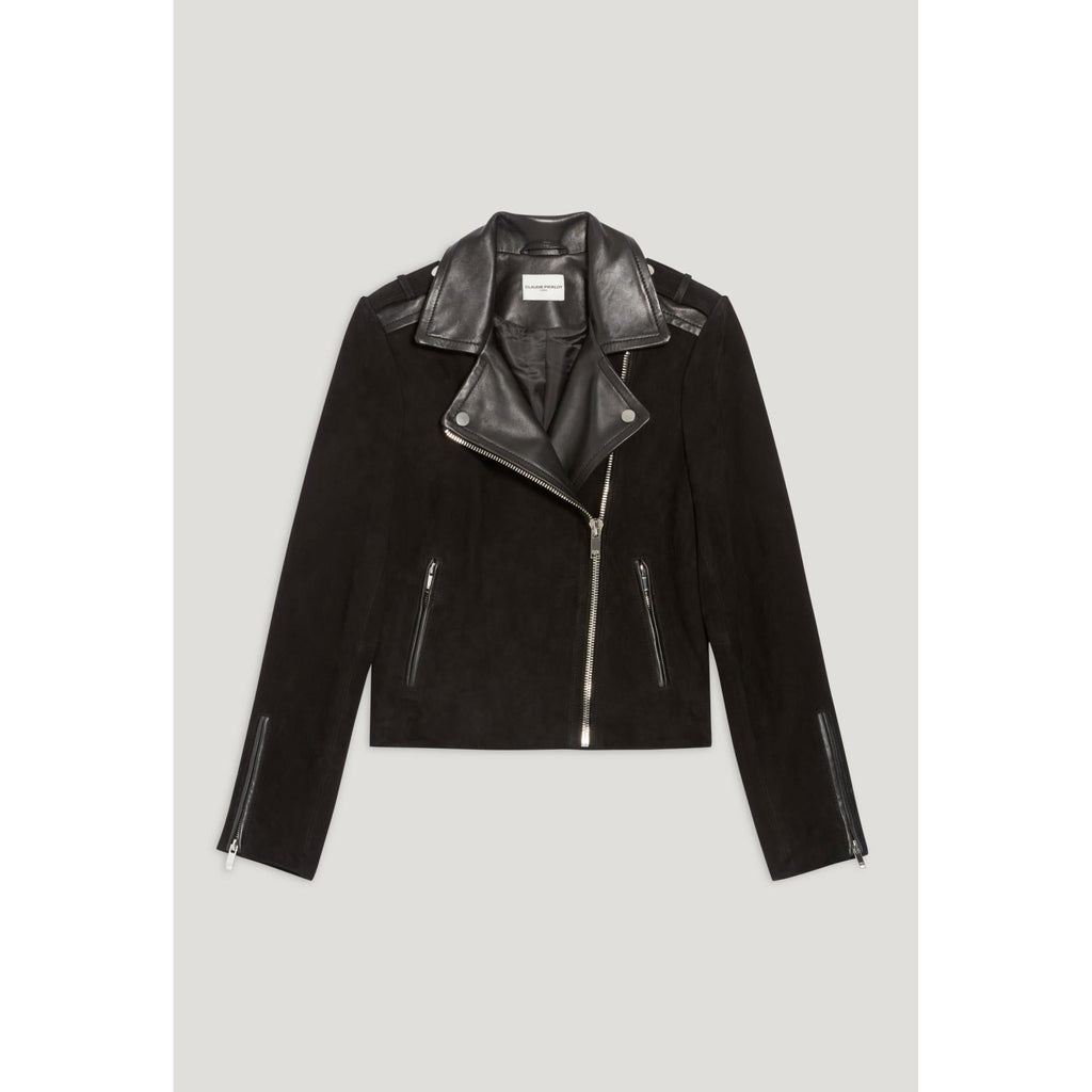Chaqueta de cuero negra