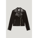Chaqueta de cuero negra