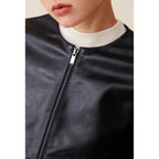 Claudie Pierlot - Short Leather Jacket Round Neck