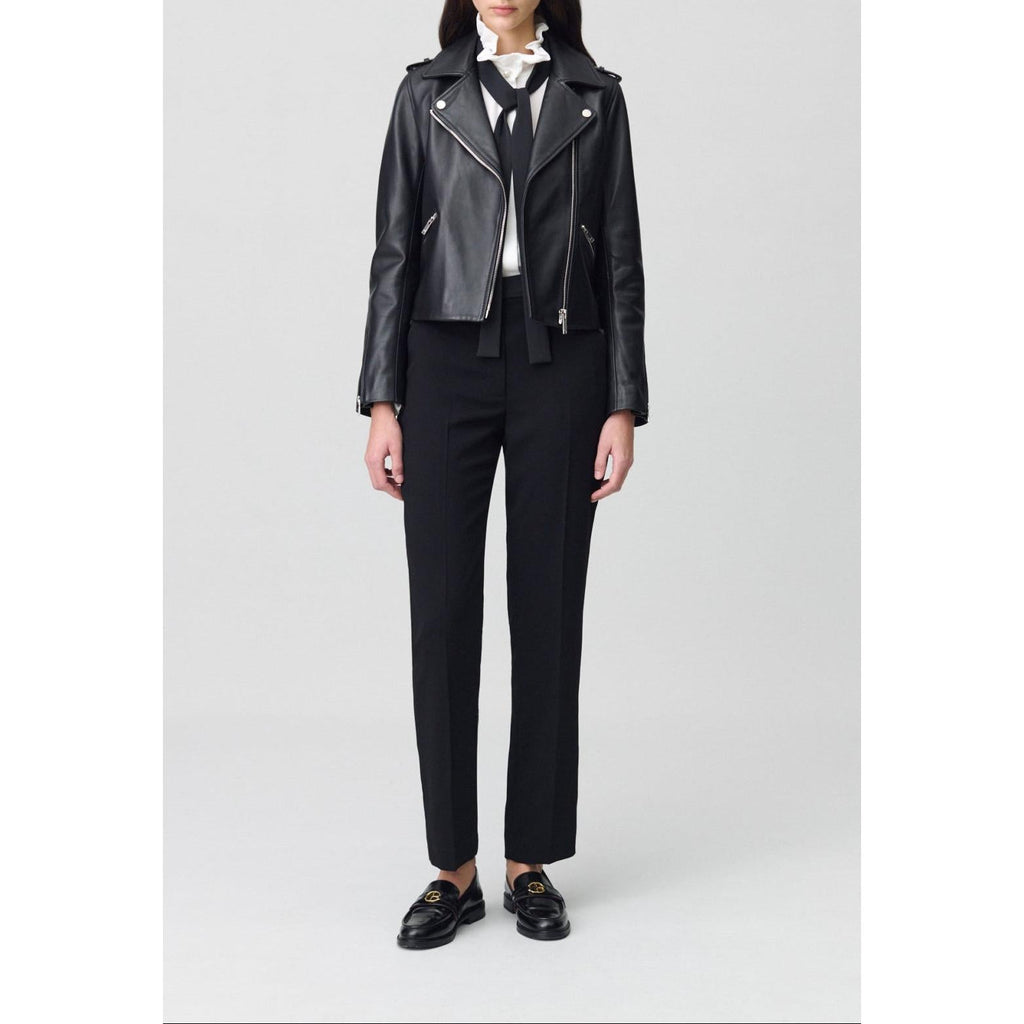Claudie Pierlot - Fitted Smooth Leather Jacket