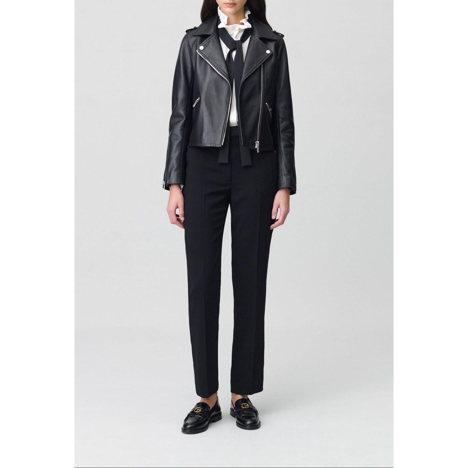 Claudie Pierlot - Fitted Smooth Leather Jacket