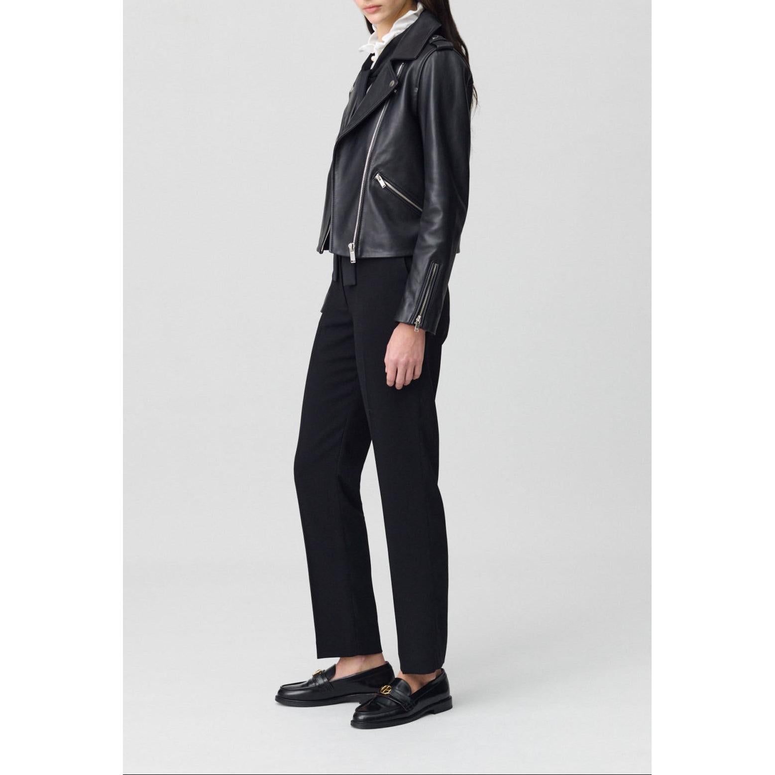 Claudie Pierlot - Fitted Smooth Leather Jacket