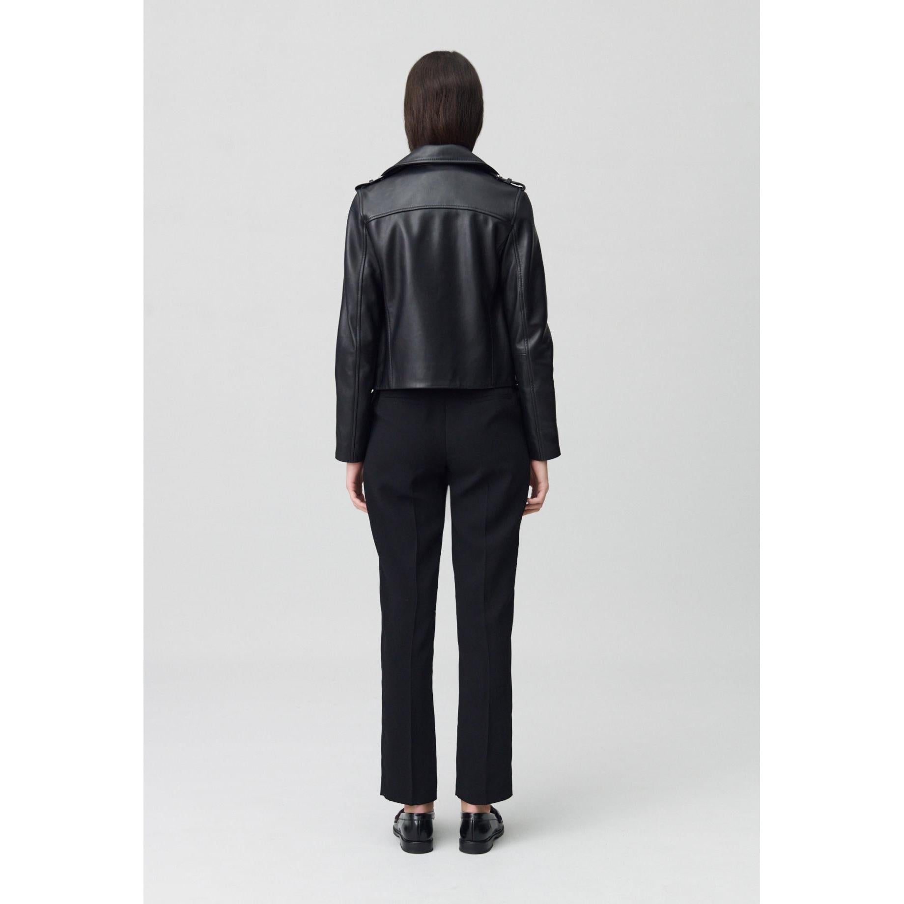 Claudie Pierlot - Fitted Smooth Leather Jacket