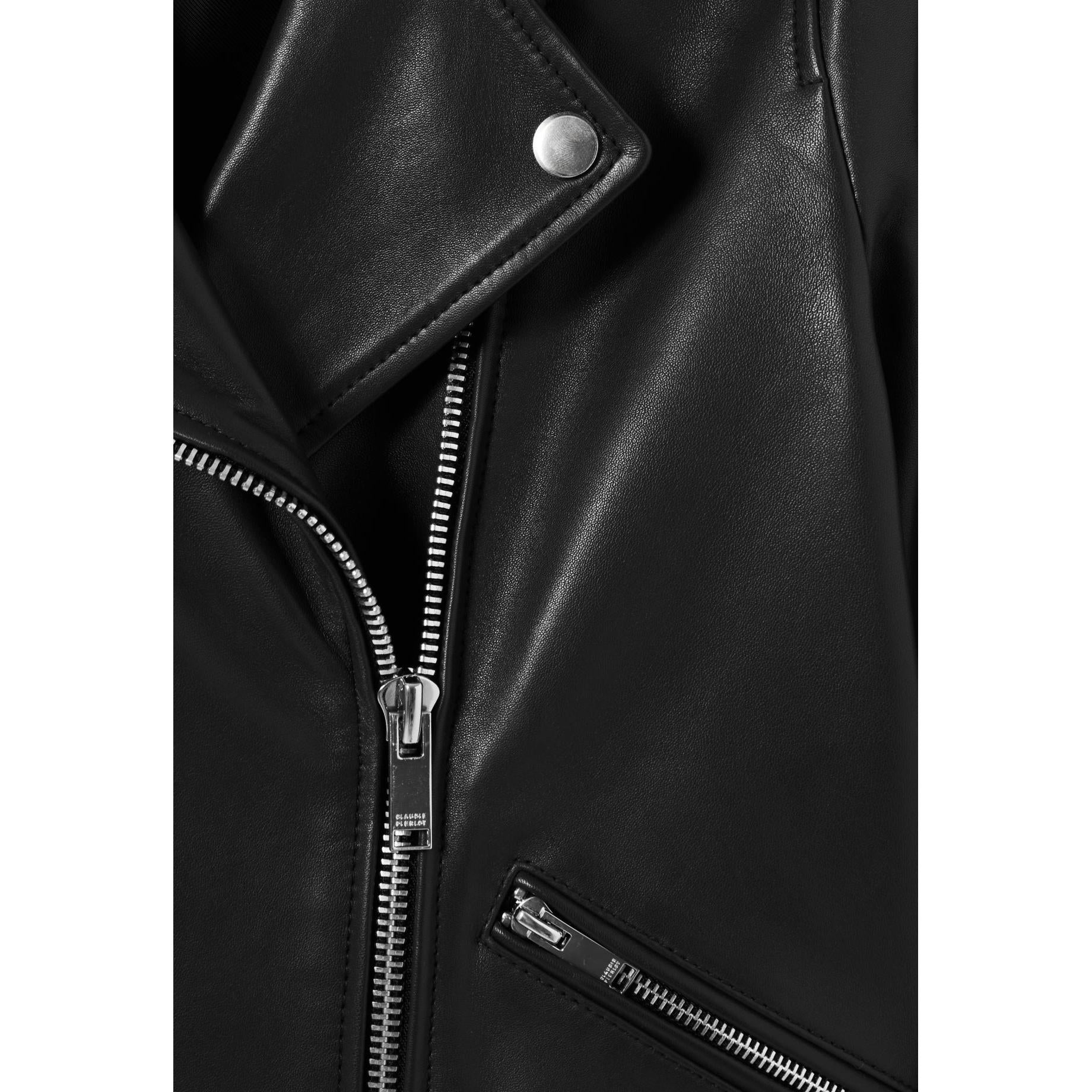 Claudie Pierlot - Fitted Smooth Leather Jacket