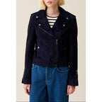 Claudie Pierlot - Veste Perfecto Cuir Suède