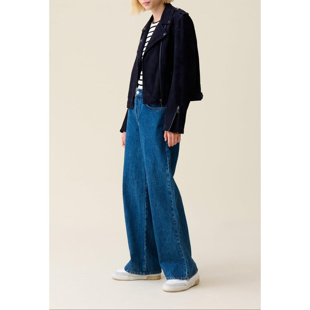 Claudie Pierlot - Veste Perfecto Cuir Suède