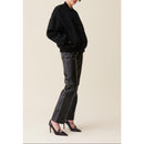 Cazadora bomber de tweed negra
