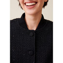 Cazadora bomber de tweed negra