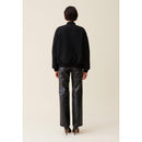 Cazadora bomber de tweed negra