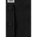 Cazadora bomber de tweed negra