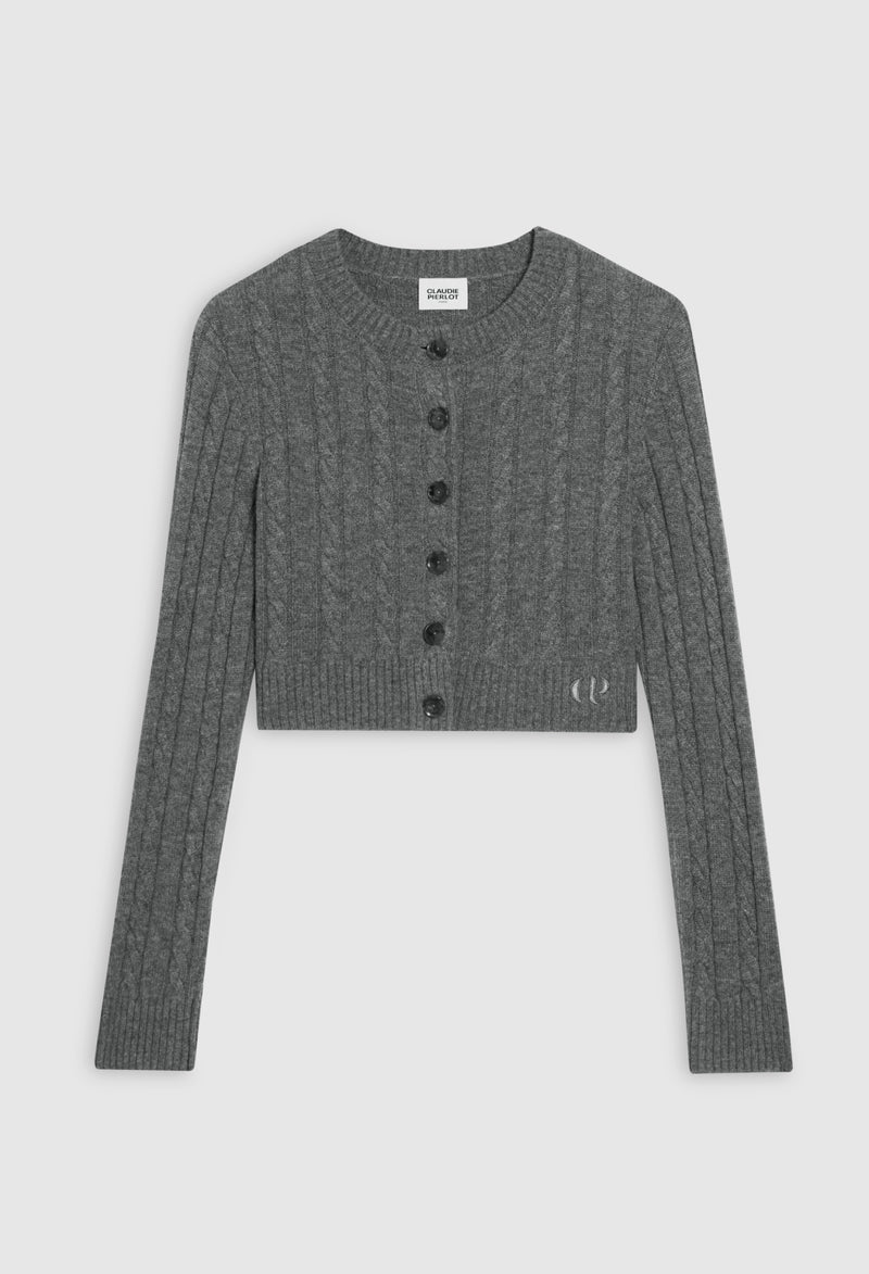 Claudie Pierlot - Cardigan Mitan - Gris Chine