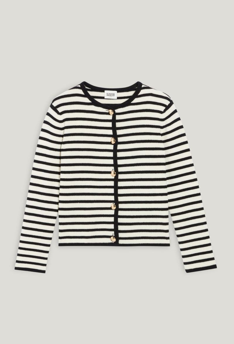 Claudie Pierlot - Cardigan - Snowy - Two-tone
