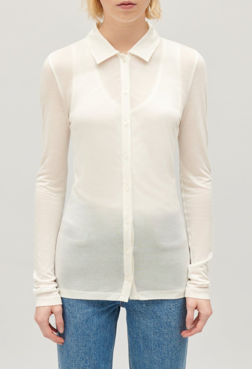 Cardigan - Tearosemodalsilk - Ecru