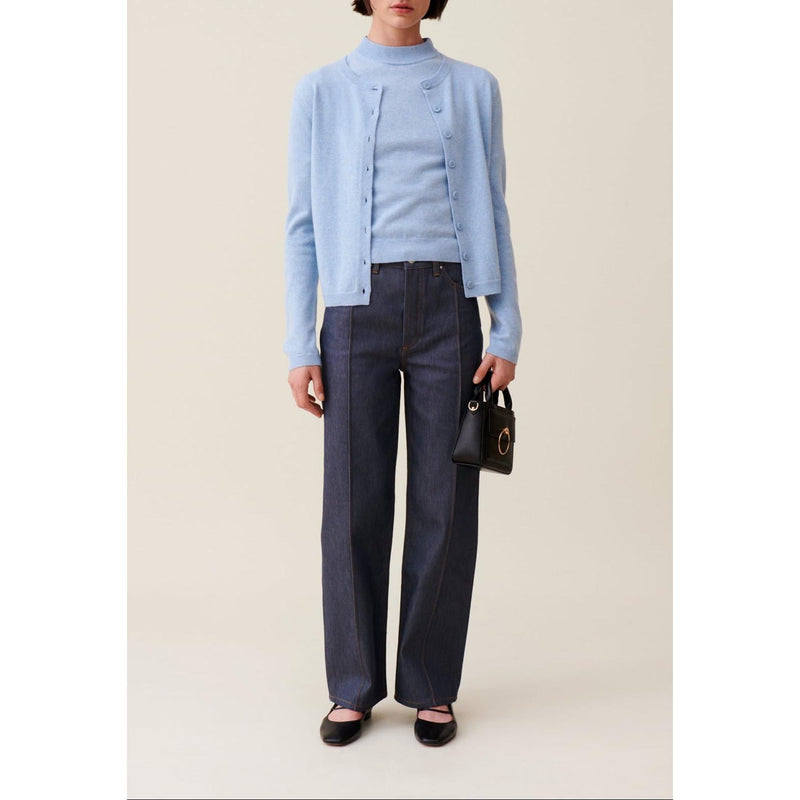 Cp Embroidery Buttoned Wool Cardigan