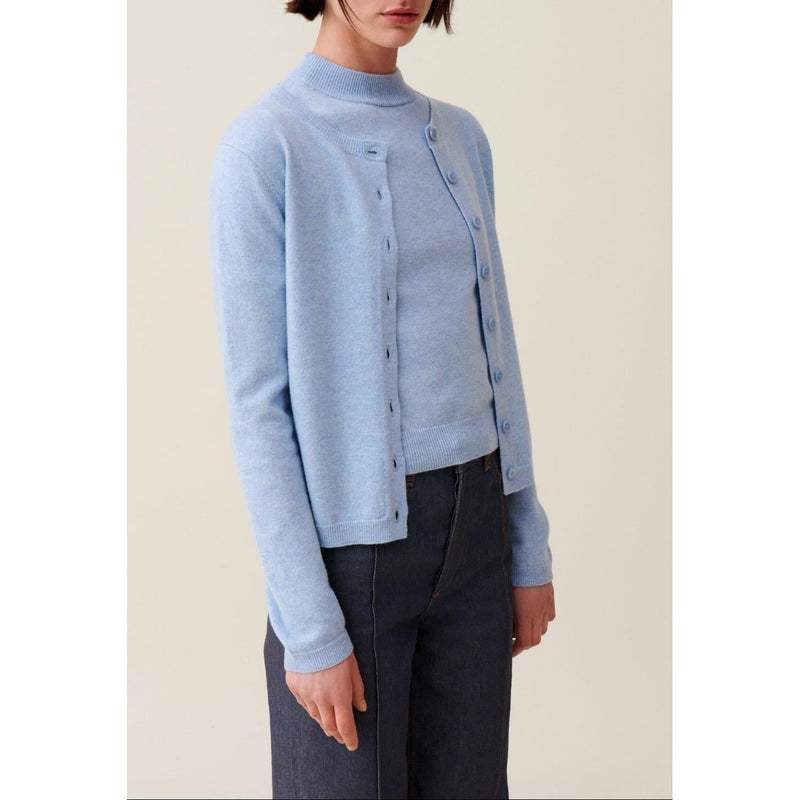 Cp Embroidery Buttoned Wool Cardigan