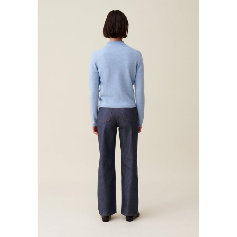 Cp Embroidery Buttoned Wool Cardigan