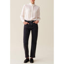 Claudie Pierlot - Chemise Blanche Col Montant Ondulé