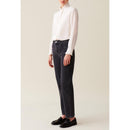 Claudie Pierlot - Chemise Blanche Col Montant Ondulé