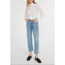 Claudie Pierlot - Chemise Blanche Col Montant Ondulé