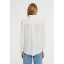 Claudie Pierlot - Chemise Blanche Col Montant Ondulé