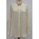 Claudie Pierlot - Chemise Blanche Col Montant Ondulé