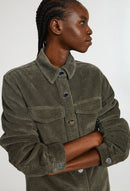 Claudie Pierlot - Clairevelvet shirt - Khaki