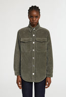 Claudie Pierlot - Clairevelvet shirt - Khaki