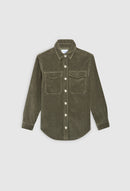 Claudie Pierlot - Clairevelvet shirt - Khaki