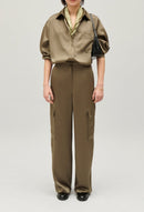 Chemise - Caciliasatin - Kaki