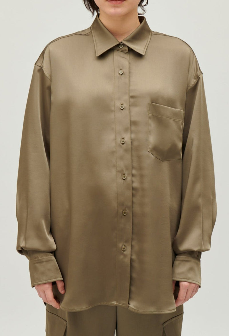 Chemise - Caciliasatin - Kaki