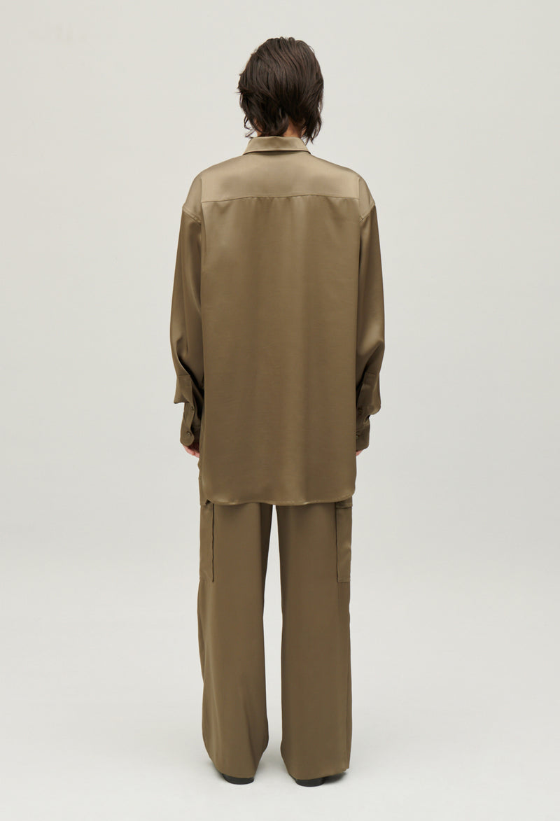 Chemise - Caciliasatin - Kaki