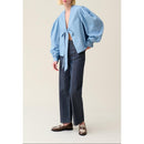 Blouse Col V À Nouer