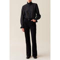 Chemise Fluide Col Volanté Rayures