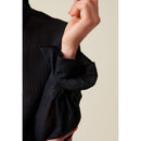 Camisa Fluida con Cuello Volante y Rayas