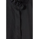 Chemise Fluide Col Volanté Rayures