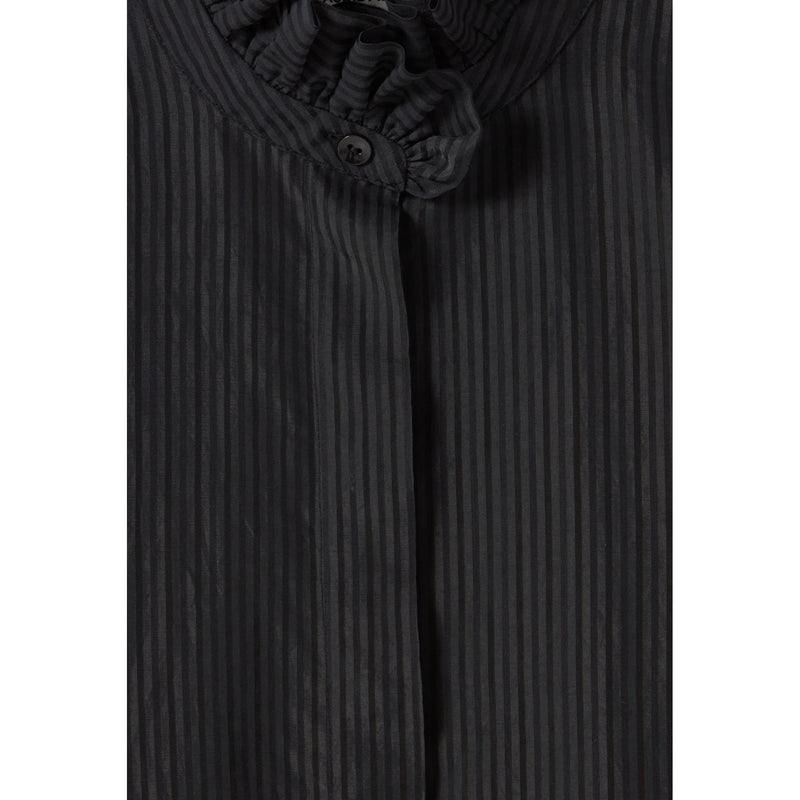 Chemise Fluide Col Volanté Rayures